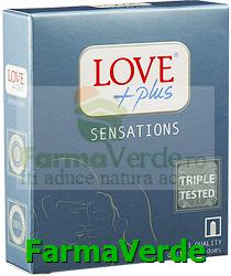Love Plus Sensations Prezervative 3 bucati