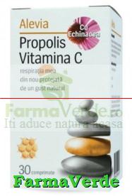 Propolis Vitamina C cu Echinacea 30 cpr Alevia