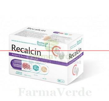 Recalcin Cu Vitamina K2 naturala 30 capsule Rotta Natura