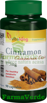 Scortisoara Cinnamon Diabet 375 mg 90 capsule Vitaking