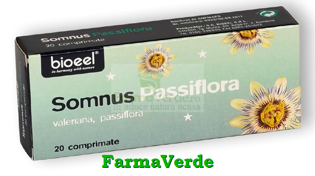 Somnus Passiflora 20 comprimate Bioeel