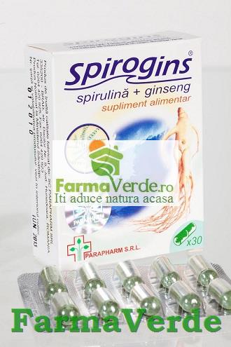 Spirogins-spirulina cu ginseng 30 cps Quantum Pharm