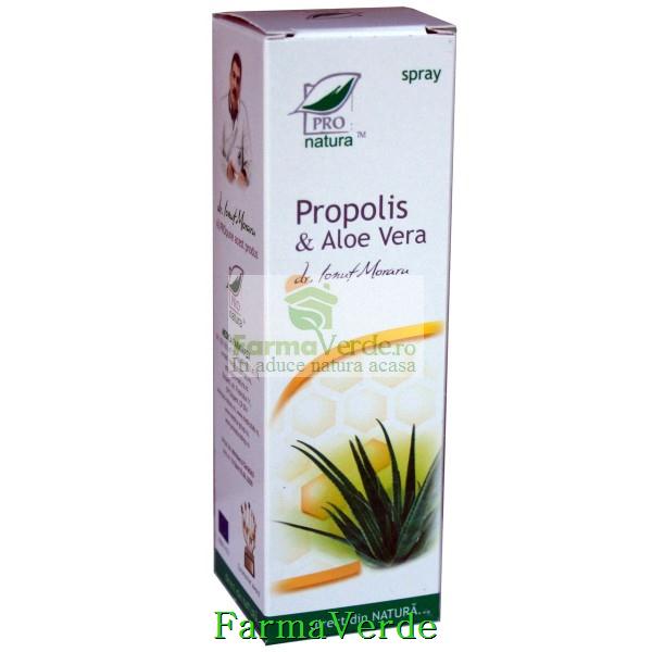 Spray Propolis si Aloe Vera 100 ml Medica Pronatura