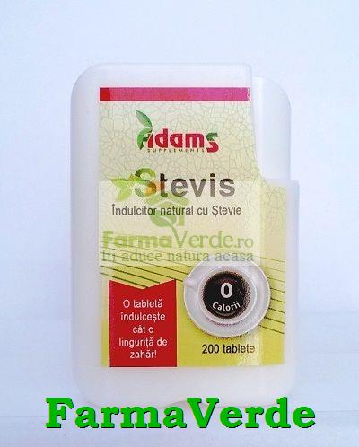 Stevis Indulcitor natural cu stevie 200 tablete Adams Vision