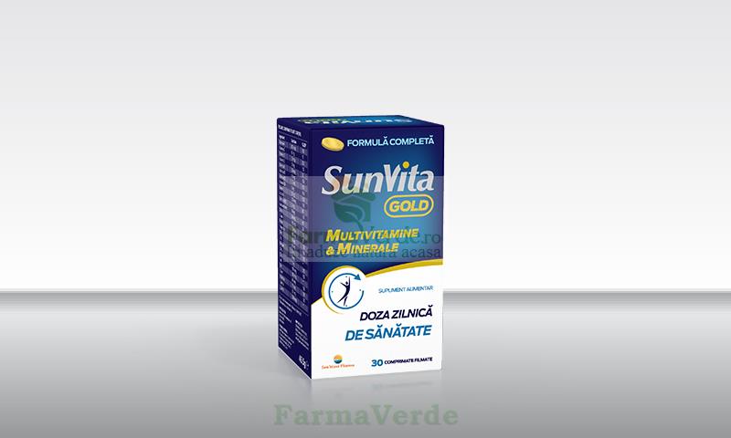 Sun Vita Gold Vitamine 30 comprimate Sun Wave Pharma