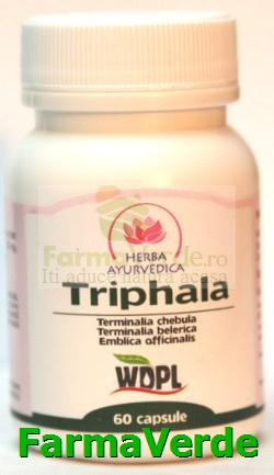 Triphala Detoxifiant al colonului 500mg 60 cps Herba Ayurvedica