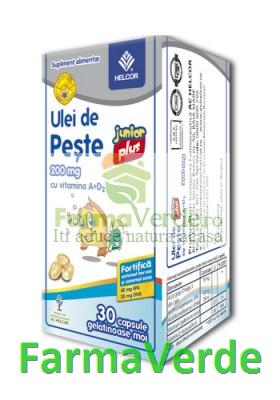 Ulei de Peste Junior Plus 200 mg 30 capsule gelatinoase moi ACHelcor