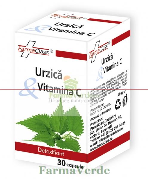 Urzica + Vitamina C 30 cps FarmaClass