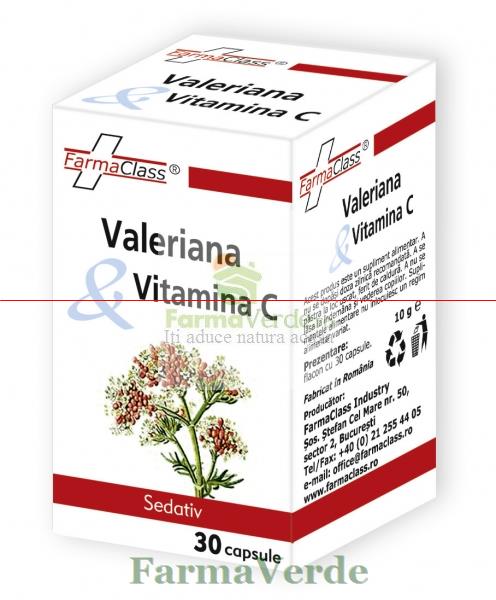 Valeriana + Vitamina C 30 cps FarmaClass