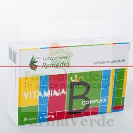 Vitamina B complex si acid folic 30 capsule Remedia