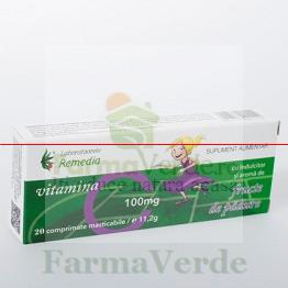 Vitamina C Fructe de Padure 100 mg 20 cpr Remedia