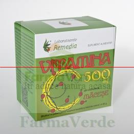 VITAMINA C 500 mg Macese 20 plicuri Remedia