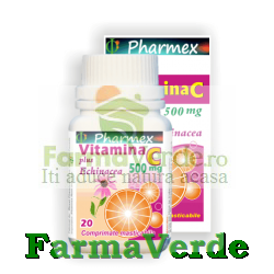 VITAMINA C 500 mg Plus ECHINACEA 20 cpr masticabile Pharmex