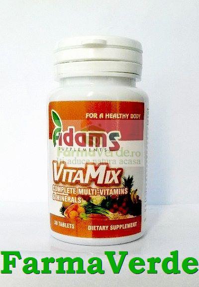 VitaMix Multiminerale Multivitamine 30 tablete Adams Vision