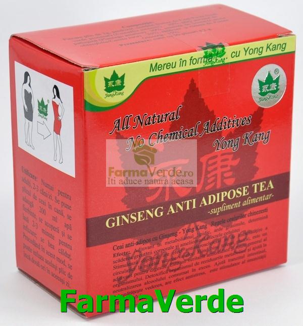 Yong Kang Ceai Antiadipos Rosu+Ginseng 30 doze