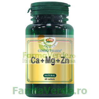 CA + MG + ZN Calciu+Magneziu+Zinc 30 tablete CosmoPharm Premium