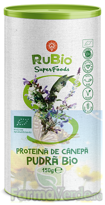 Proteina de canepa pudra BIO RuBio SuperFoods 150 gr Vedda