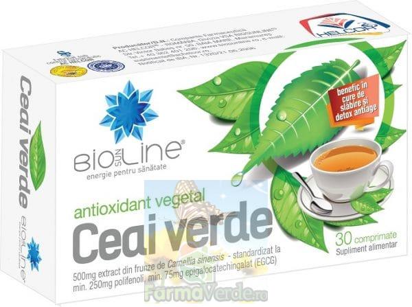 Ceai Verde 500 mg 30 comprimate ACHelcor