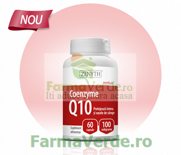 Coenzima Q10 100 mg 60 capsule protejeaza inima ZENYTH PHARMACEUTICALS