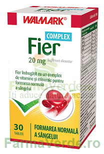 Fier 20 mg COMPLEX Formarea Normala a Sangelui 30 comprimate Walmark