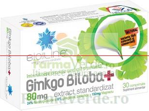 Ginkgo Biloba 80 mg 30 comprimate ACHelcor
