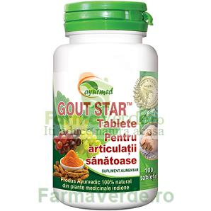 Gout Star Articulatii Sanatoase 100 comprimate Ayurmed Star International