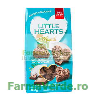 Little Hearts Musli cu Cocos si Ciocolata Cereale Sanatoase!100 gr SanoVita