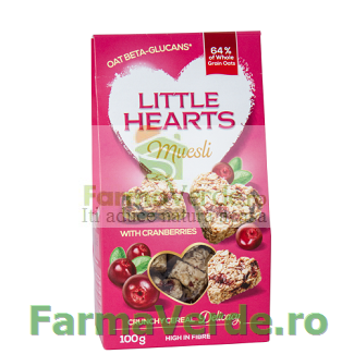 Little Hearts Musli cu Merisor Cereale Sanatoase 100 gr SanoVita