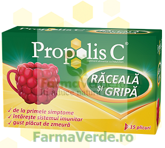 Propolis C Raceala si Gripa Zmeura 8 plicuri Fiterman Pharma