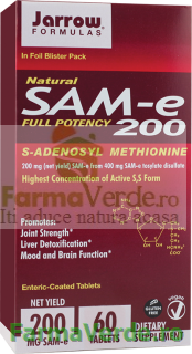 SAM-E 200 mg Hepatic-Cerebral-Osteo-articular 60 tablete Secom