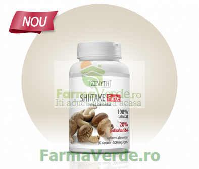 Shiitake Forte Ciuperca 500 mg 60 capsule Zenyth Pharmaceuticals
