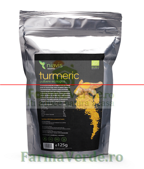 Turmeric (Curcumin) Pulbere Ecologica/Bio 125 gr Niavis