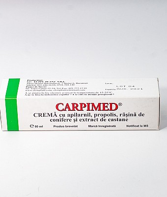 CARPIMED Crema cu propolis,apilarnil,castane 1,5 gr Elzin Plant