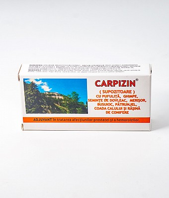 CARPIZIN crema solida 1,5 gr supozitor cu pufulita 10 bucati Elzin Plant