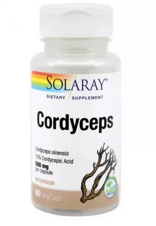 Cordyceps 500 mg 60cps Solaray Secom