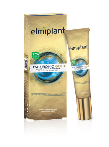 Crema antirid pentru ochi cu efect de umplere Hyaluronic Gold 15 ml Elmiplant