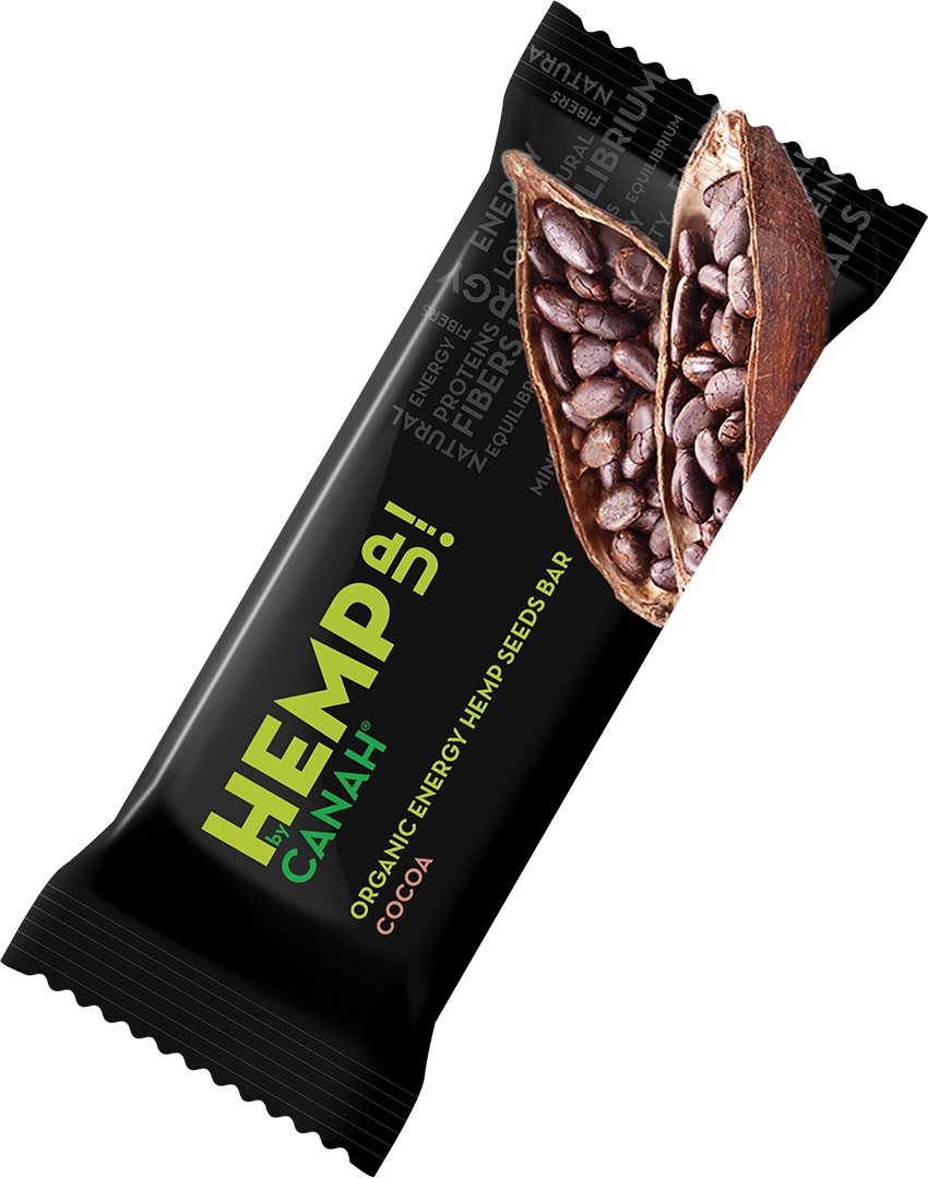 Baton HEMP Seminte de Canepa cu Cacao BIO 48 gr Canah