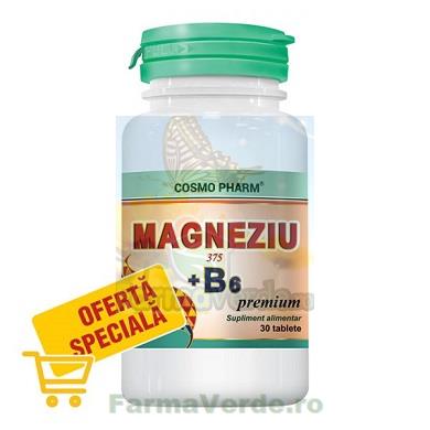 Magneziu 375mg + B6 30 tablete Cosmopharm