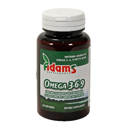 Omega 3-6-9 Ulei din seminte de in pentru sanatatea arterelor 30Cps