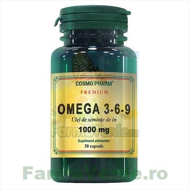 Omega 3-6-9 Ulei de Seminte de In 30 capsule Cosmopharm Premium