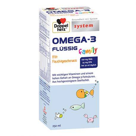 Sirop Omega 3 Family Copii 250 ml Ulei de peste de mare 1070 mg Doppelherz