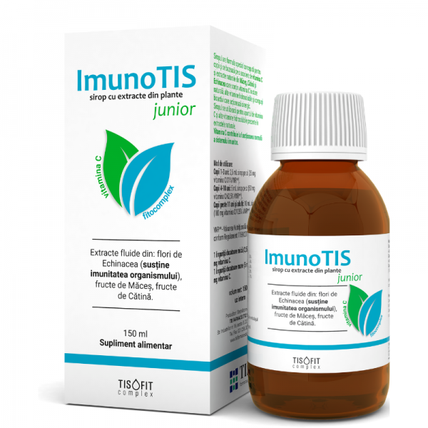 TISOFIT ImunoTIS Junior Sirop fitocomplex Macese Copii 150ml TIS Farmaceutic