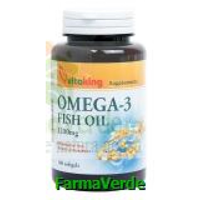 Omega 3 ulei de peste 1200mg 100 capsule gelatinoase Vitaking