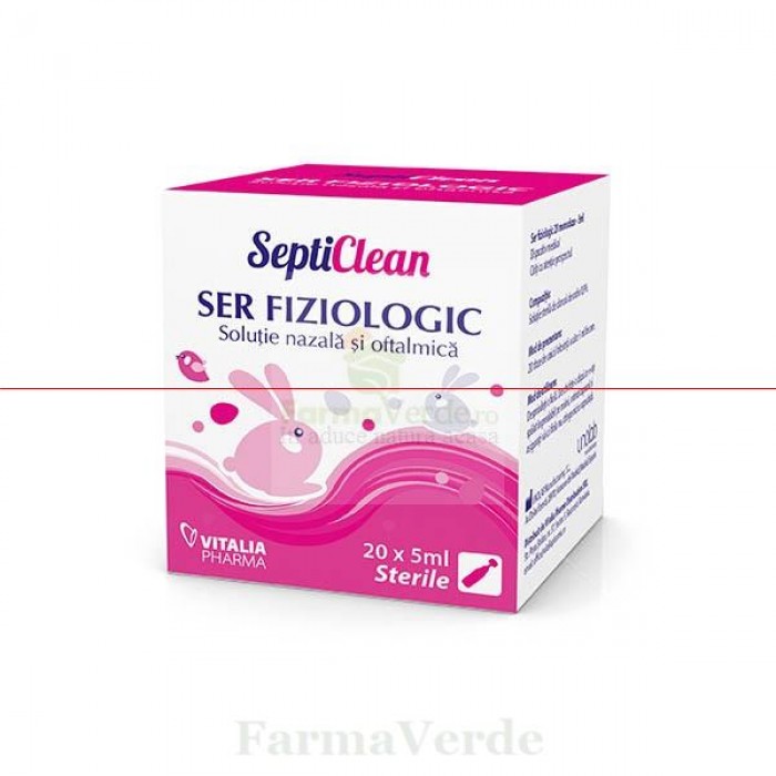SeptiClean Ser Fiziologic 20 monodoze 5 ml Vitalia K Pharma