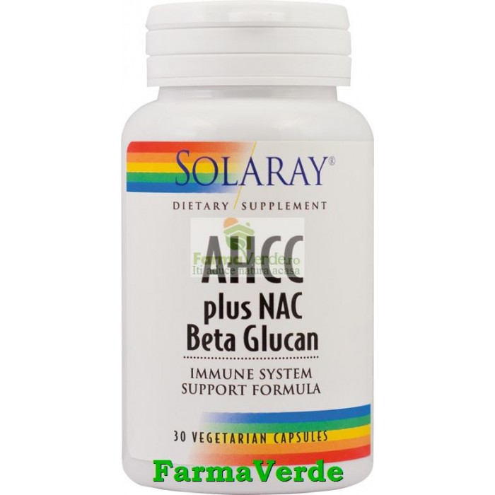 AHCC Plus NAC+ Beta Glucan 30 Cps Antitumoral Solaray Secom