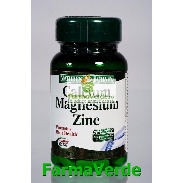 Calciu Magneziu Zinc 30 capsule Nature' Bounty