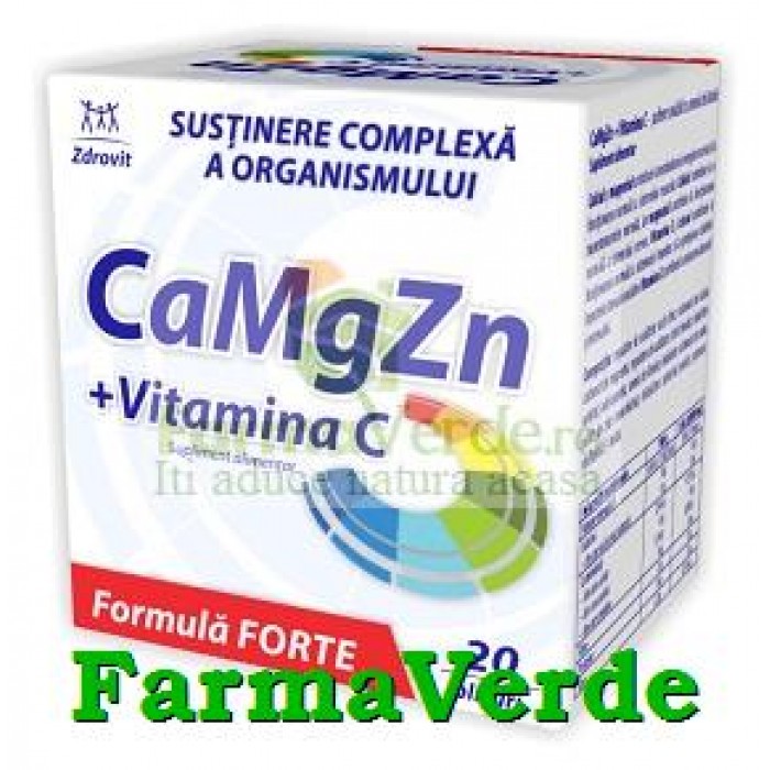 Zdrovit CaMgZn Forte + Vitamina C 20 plicuri