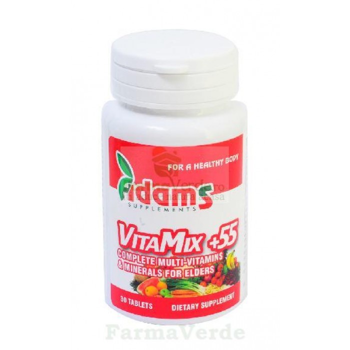 Complex VitaMix +55 ani Vitamine 30 comprimate Adams Vision