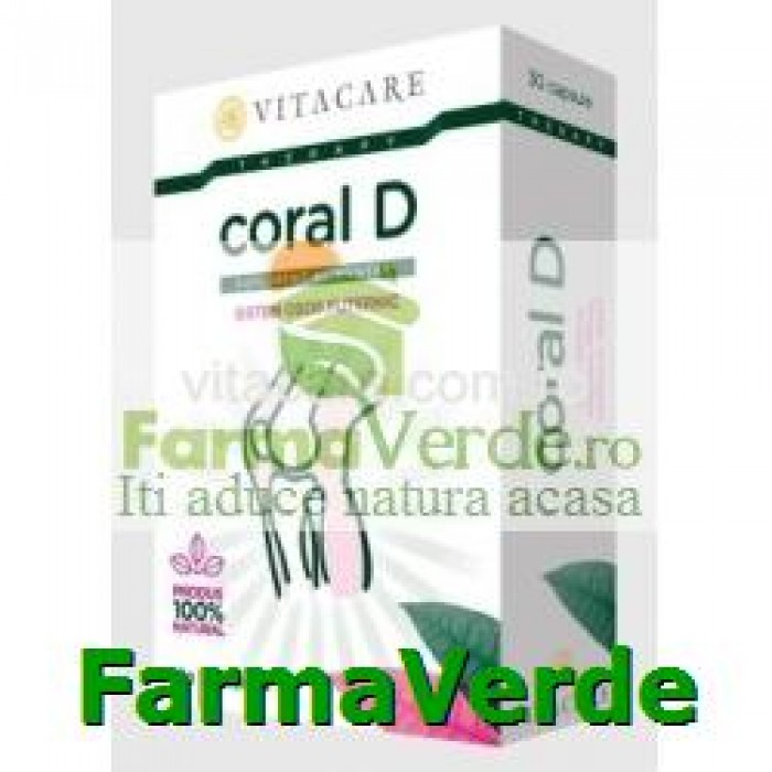 Coral D Calciu cu Vitamina D 30 capsule Vita Care