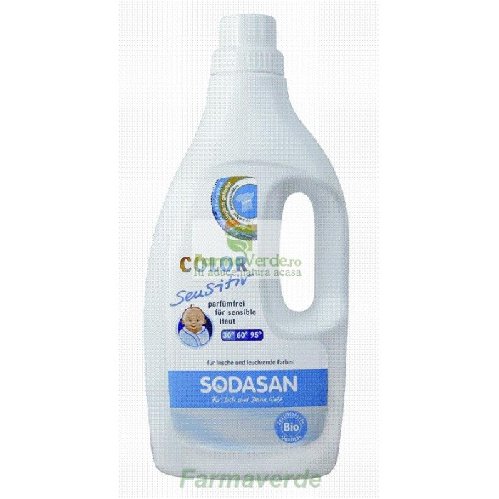 Detergent BIO Lichid Rufe Color Plante Hypoalergen 1,5 L Sodasan